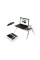 Портативний складаний столик для ноутбука з охолодженням 2 USB-кулерами E-Table LD-09 чорний