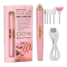 Портативний фрезер для манікюру та педикюру Flawless Salon Nails рожевий