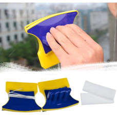 Двостороння магнітна щітка для миття вікон Double Sided Glass Cleaner 12 см