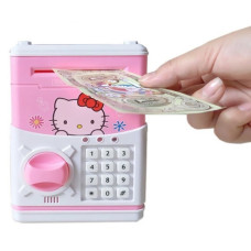 Іграшковий дитячий сейф скарбничка Hello Kitty рожевий із кодовим замком