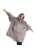 Плед толстовка двостороння халат з капюшоном і рукавами Blanket Huggle Hoodie