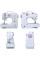 Швейна машинка портативна Household Sewing Machine FHSM-505 з оверлоком від батарейок