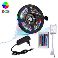 Багатобарвна RGB світлодіодна LED стрічка з діодом SMD2835 з живленням 12V і ступенем захисту IP65