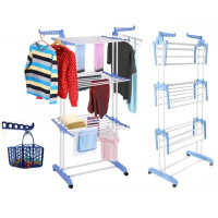 Багатоярусна сушарка для білизни, речей, одягу Garment rack with wheels складана, зручна у використанні