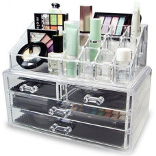 Акриловий органайзер для косметики Cosmetic Storage Box прозорий