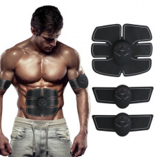 Пояс-міостимулятор EMS Trainer 3 в 1 для м'язів преса та рук Fitness Trainer чорний