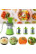 Овочерізка мультислайсер KITCHEN MASTER 5139 Big, Ручна тертка шатківниця для овочів і фруктів