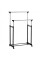 Подвійна телескопічна вішалка підлогова стійка Double Pole Clothes Horse чорна