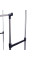 Подвійна телескопічна вішалка підлогова стійка Double Pole Clothes Horse чорна