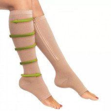 Компресійні гольфи від варикозу Zip Sox чорні лікувальні зі змійкою