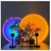 Лампа сансет Sunset Lamp 2.0 RGB з пультом керування, проекційний світильник