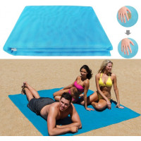 Пляжний килимок-покривало Beach Mat 200x150 см із захистом від піску Синя