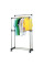 Стійка для одягу та взуття Double Pole Clothes Horse телескопічна вішалка