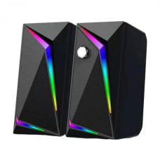 MUSIC DJ.M-110C, провідні комп'ютерні колонки з RGB підсвічуванням для настільного ПК