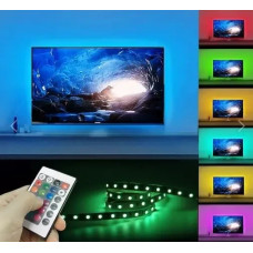 Косветдіодна стрічка SMD 5050-RGB для підсвічування телевізора 2 м Різнобарвна, Неонова LED-підсвітка