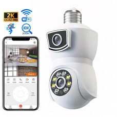 Камера PTZ-Lamp Wi-Fi 2MP з нічним баченням, встановлення в патрон E27