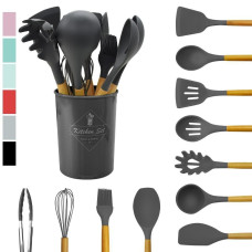 Кухонний набір Kitchen Set із 12 предметів, чорний колір
