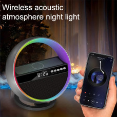 Нічник-колонка G5 з Bluetooth, годинником, RGB підсвічуванням та швидкою зарядкою