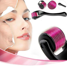 Мезоролер UKC Derma-Roller PRO 0,5 мм для обличчя й тіла, титанові голки, професійний роликовий масажер