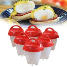 Форми для варіння яєць без шкаралупи Egg Boiler, 6 штук із лотком/ Силіконова яєчнарка Eggies