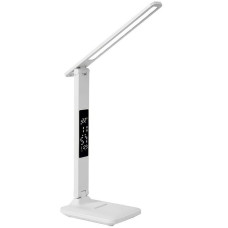Настільна LED-лампа 868S з акумулятором, дисплеєм (годинник, дата, термометр), сенсорним керуванням і підставкою