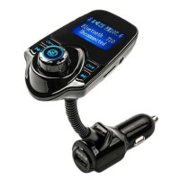FM трансмітер T10 Bluetooth з екраном 1.44 дюйма та зарядним пристроєм US/ Автомобільний FM-модулятор