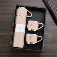 Подарунковий набір термос 0.5 л і 3 кухлі в коробці/Тремос Vacuum Flask Set з неіржавкої сталі