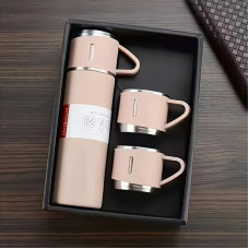 Подарунковий набір термос 0.5 л і 3 кухлі в коробці/Тремос Vacuum Flask Set з неіржавкої сталі