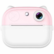 Дитячий фотоапарат миттєвого друку Q9 Вушка Bluetooth 48 МП Рожевий/Сукровий