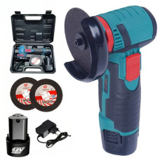 Акумуляторна електроболгарка 12 V AT-AG7501 з 2 акумуляторами та кейсом