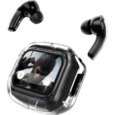 Бездротові навушники Inspire Air MAX з прозорим кейсом і LCD-дисплеєм, Bluetooth 5.0, сенсорне керування