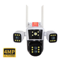 IP Wi-Fi PTZ камера відеоспостереження 12MP JE-190-1/2 з трьома об'єктивами та нічним баченням