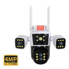 IP Wi-Fi PTZ камера відеоспостереження 12MP JE-190-1/2 з трьома об'єктивами та нічним баченням