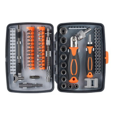 Набір викруток із тріскачкою Torx RATCHET 68 в 1 в кейсі гнучкий подовжувач, біти, головки, храповий механізм