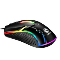 Ігрова дротова мишка X3 з LED-підсвіткою, 1200 DPI, USB, чорна