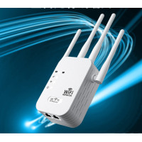 Wi-Fi репітер підсилювач сигналу 2.4G, 300 Мбіт/с, 4 антени, ретранслятор, повторювач, режим AP, WPS, LAN