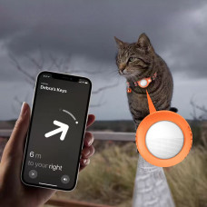 Розумний Bluetooth-трекер сумісний з Find My для пошуку особистих речей білий/чорний
