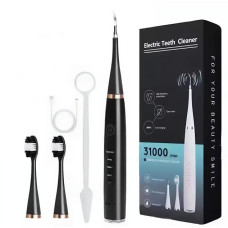 Ультразвукова зубна щітка-скалер 2в1 Electric Sonic Dental Scaler з насадками та дзеркалом, для видалення нальоту