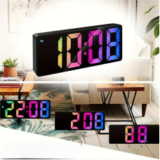 Цифровий світлодіодний дзеркальний настільний годинник з LED-дисплеєм, будильником і термометром