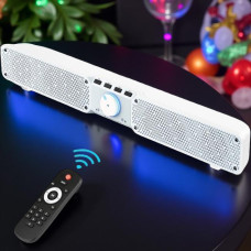 Портативна Bluetooth-колонка SOUNDBAR Q10 біла — 2x10 Вт, баси, гучний зв'язок, TF, USB, AUX, до 10 год роботи