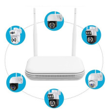 Бездротовий Wi-Fi відеореєстратор на 8 IP-камер ICSee/XMEye, NVR з HDMI, підтримкою запису, віддаленого доступу