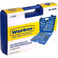 Універсальний набір інструментів Werker 82 предмети 1/2", 1/4" у кейсі