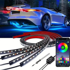 Bluetooth світлодіодна підсвітка дна автомобіля RGB 12 В 2 стрічки 90 і 120 см