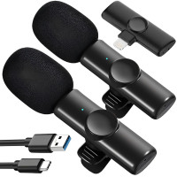 Петличний мікрофон K11 Wireless Lavalier з адаптером Lightning чорний