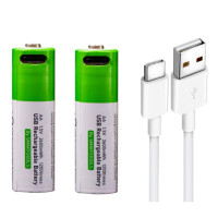 Комплект батарейок AA USB Type-C 2 шт 1.5 В 2600 мВт