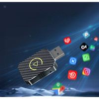 Бездротовий адаптер для авто CarPlay Android Auto USB Bluetooth чорний