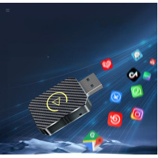 Бездротовий адаптер для авто CarPlay Android Auto USB Bluetooth чорний