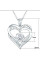 Сріблясте жіноче намисто з кулоном у формі серця Heart з цирконію