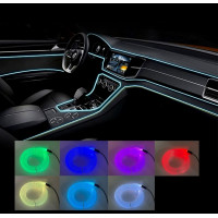 RGB підсвітка салону авто 5 метрів гнучкий неоновий неон із 7 кольорами USB