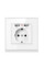 Розетка із заземленням SIXWGH біла з двома USB-портами WH034W